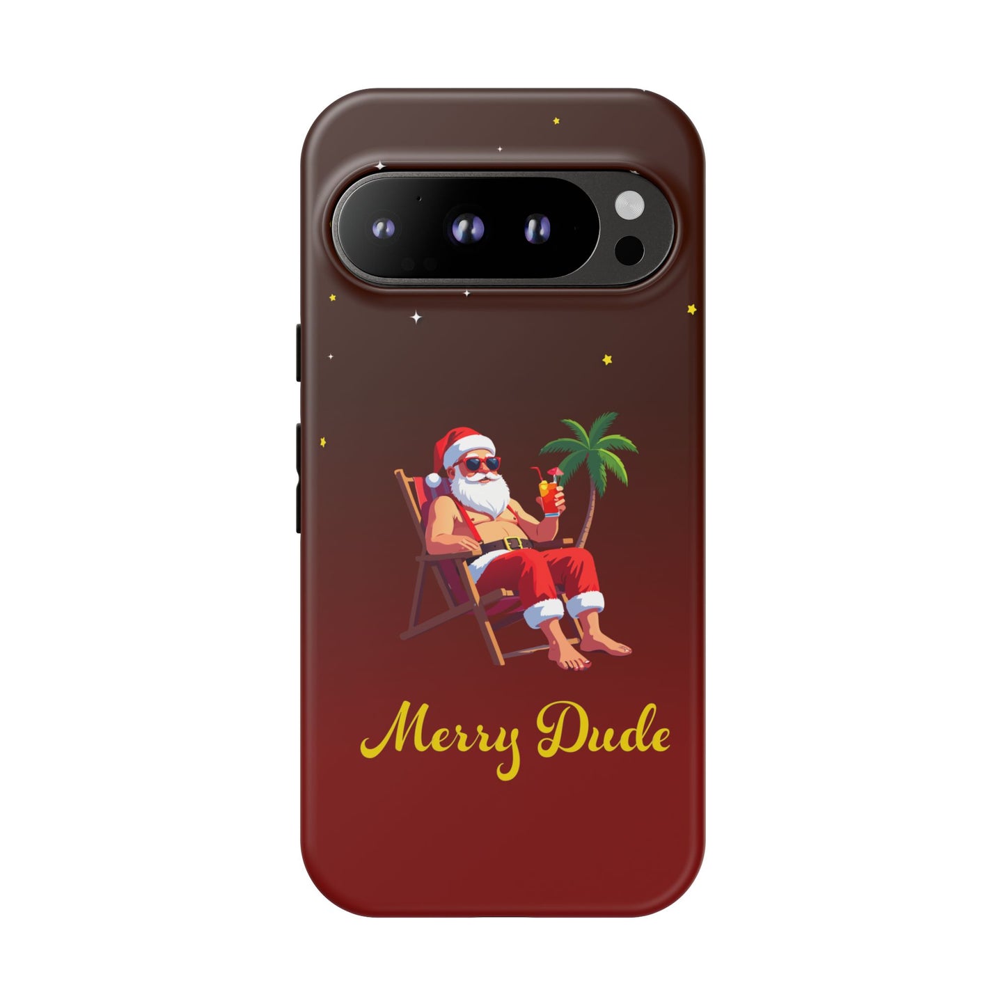 "Merry Dude" Santa on Beach Holiday Phone Case