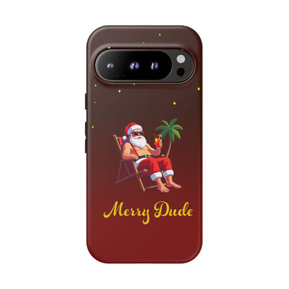 "Merry Dude" Santa on Beach Holiday Phone Case