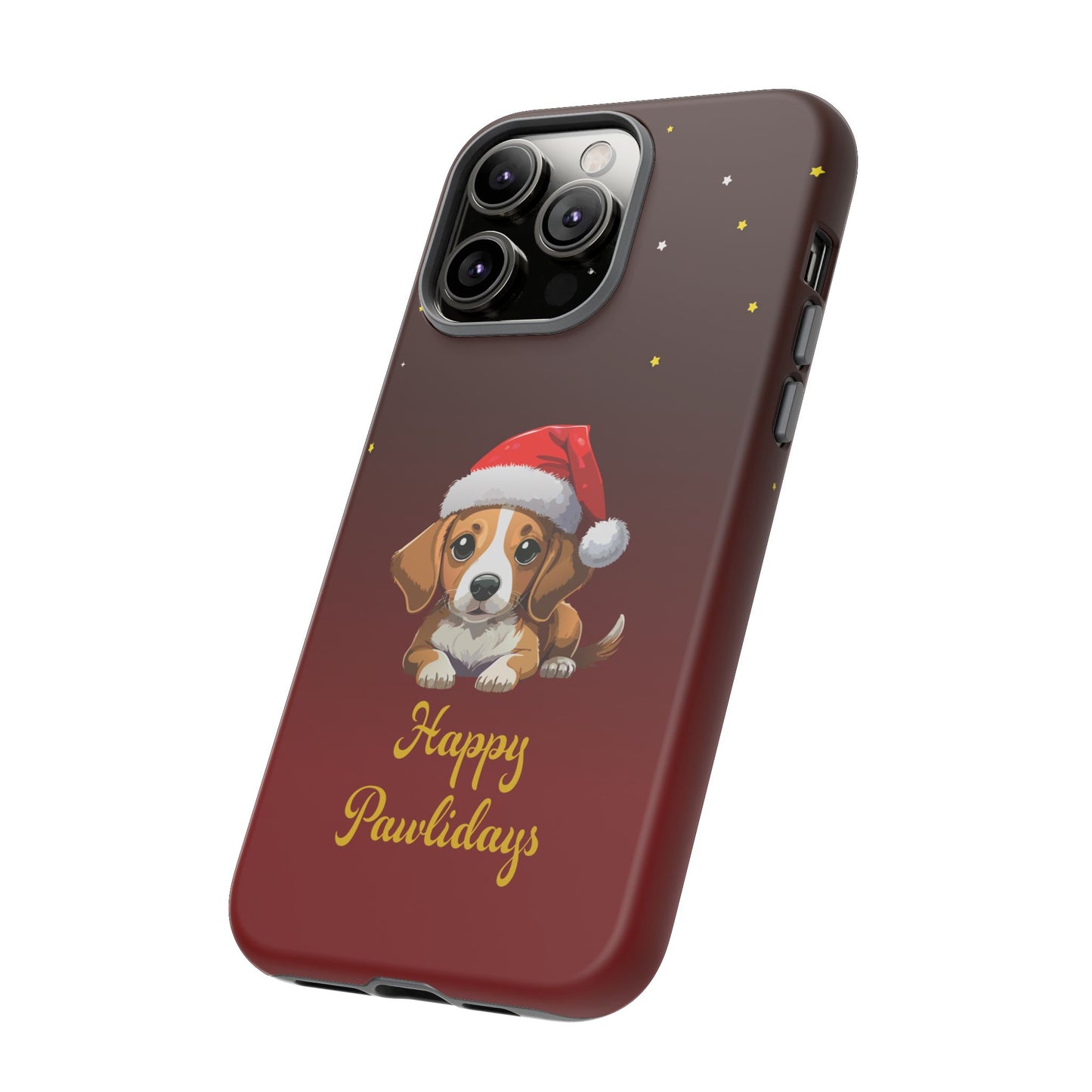 Festive Dog Phone Case - Happy Pawlidays Holiday Design