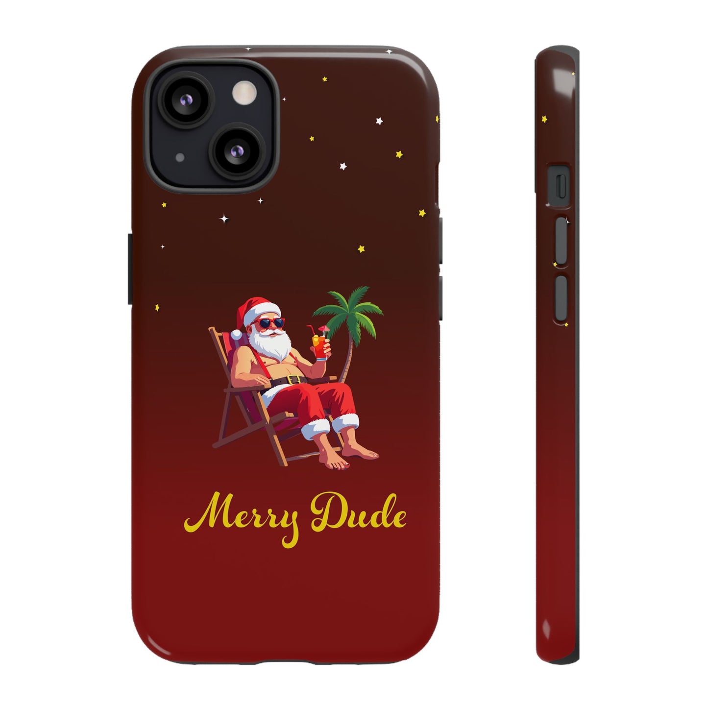 "Merry Dude" Santa on Beach Holiday Phone Case