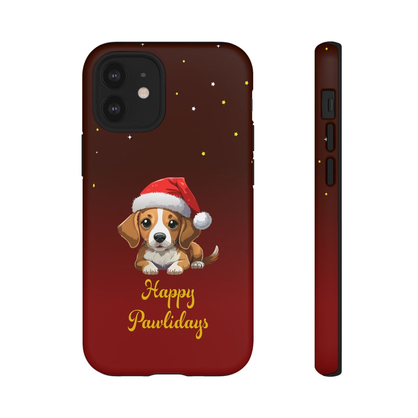 Festive Dog Phone Case - Happy Pawlidays Holiday Design