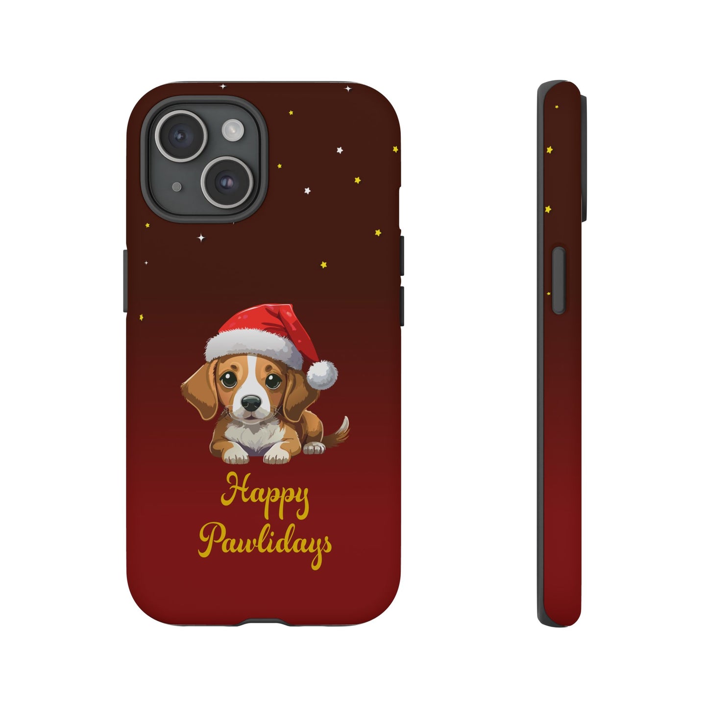 Festive Dog Phone Case - Happy Pawlidays Holiday Design