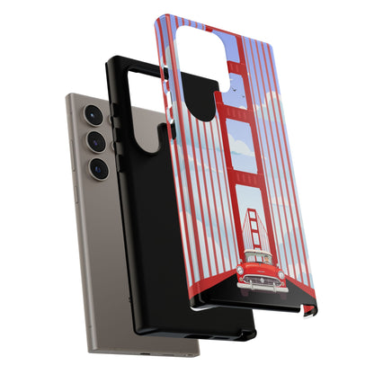Golden Gate Vintage Car Phone Case — San Francisco Bridge Protective Cover