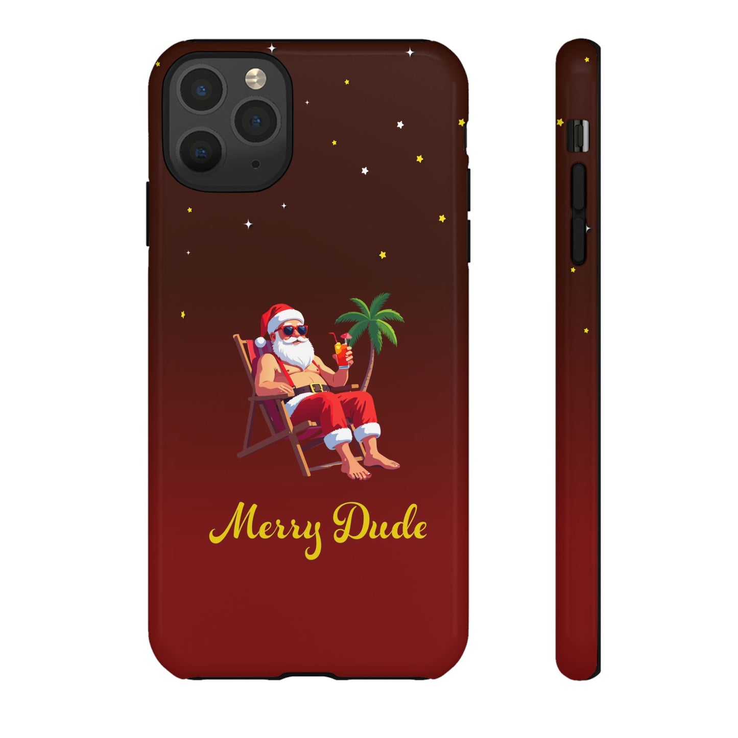 "Merry Dude" Santa on Beach Holiday Phone Case