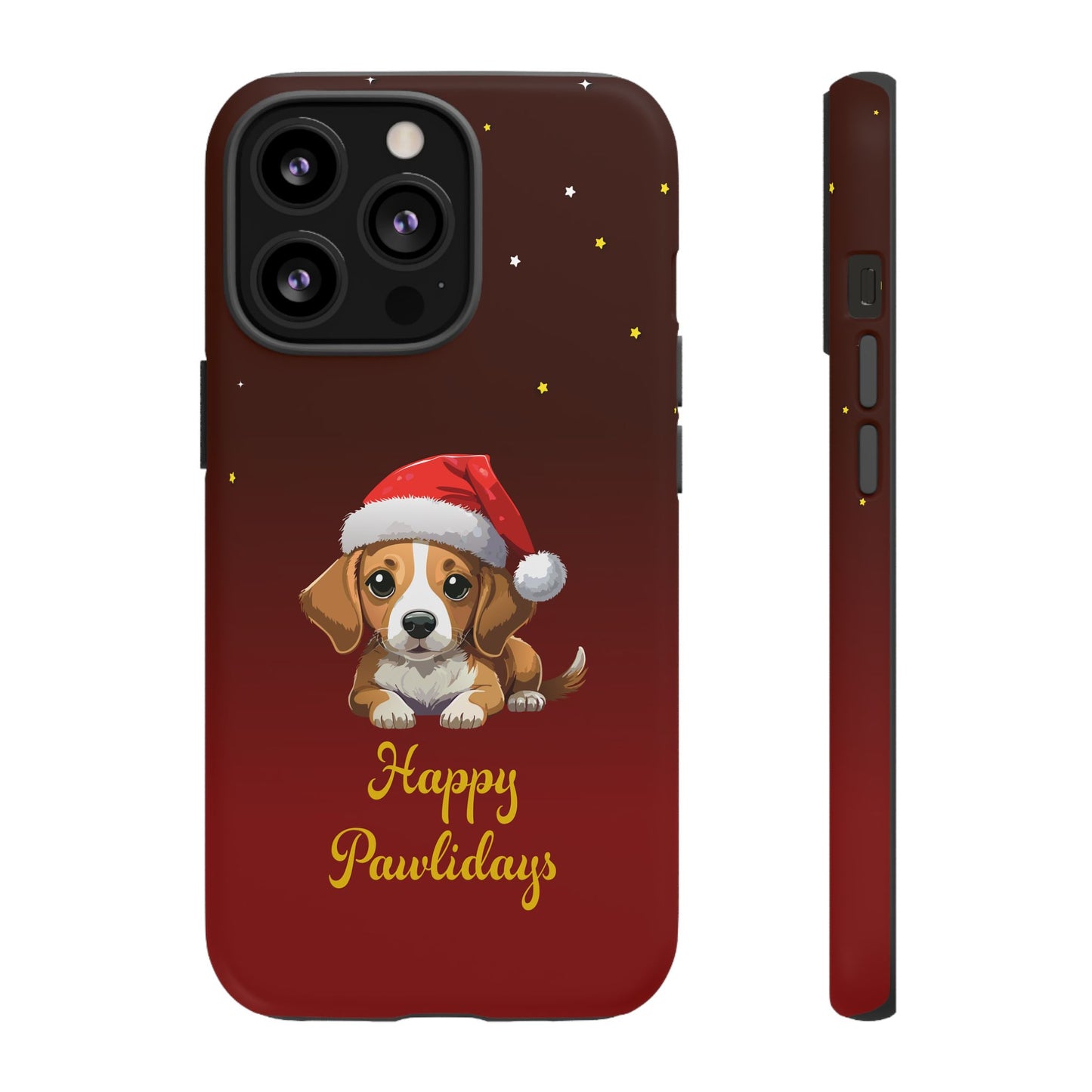 Festive Dog Phone Case - Happy Pawlidays Holiday Design