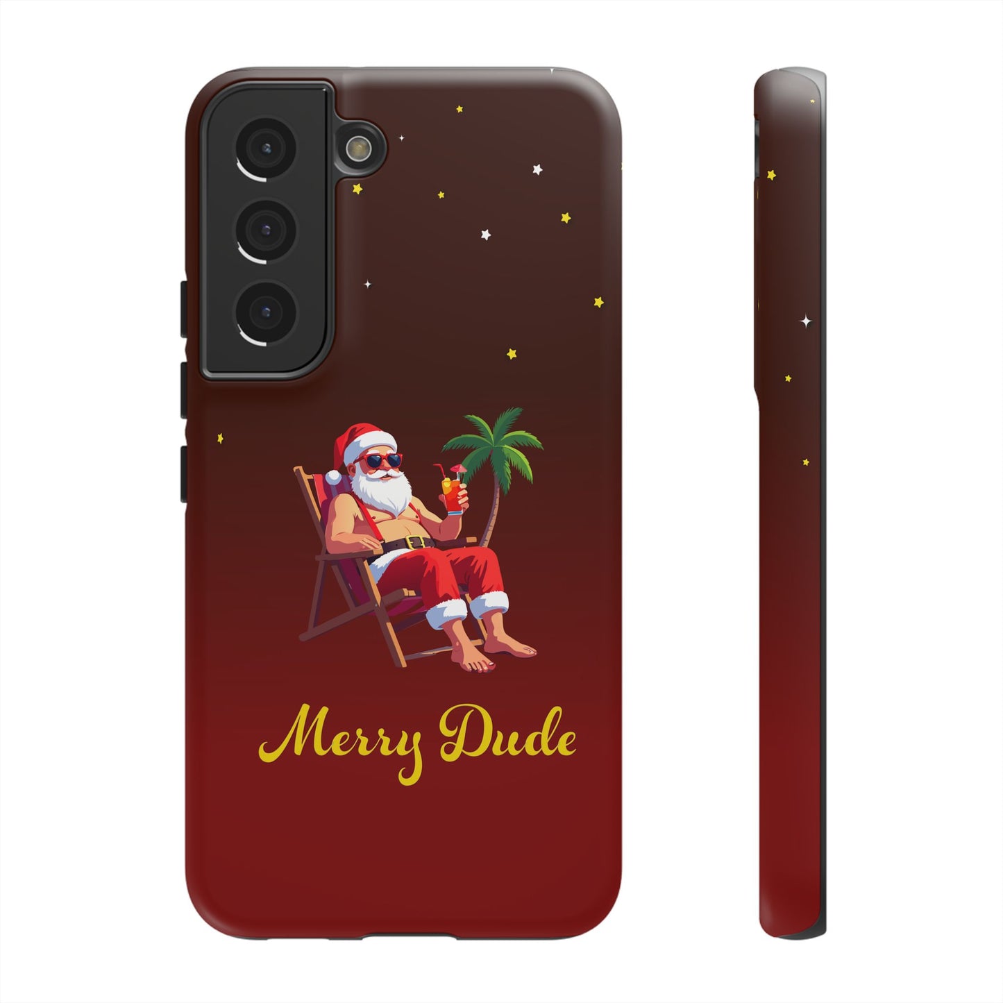 "Merry Dude" Santa on Beach Holiday Phone Case