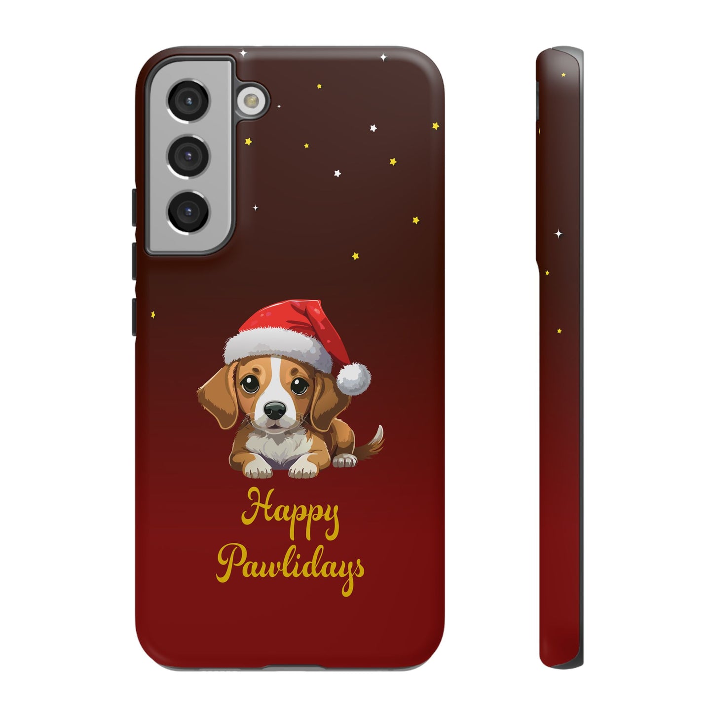 Festive Dog Phone Case - Happy Pawlidays Holiday Design
