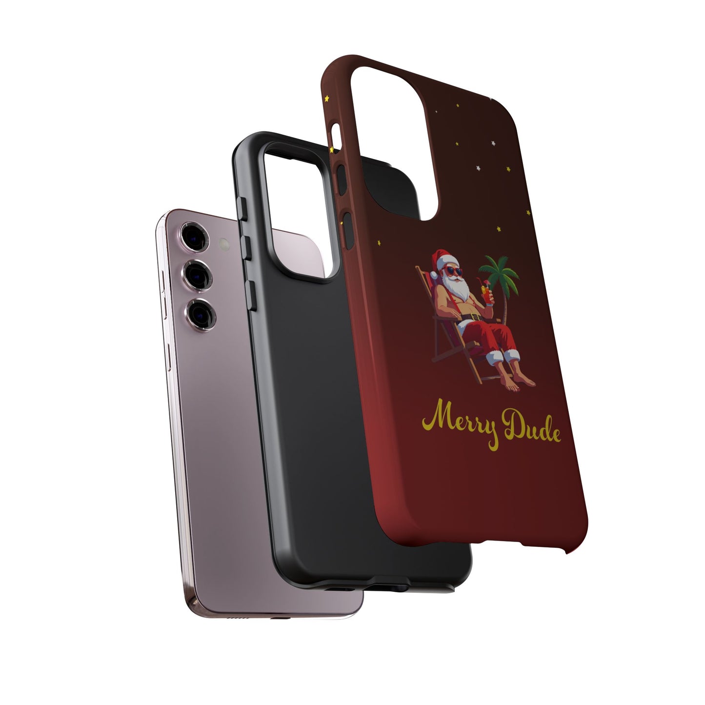 "Merry Dude" Santa on Beach Holiday Phone Case