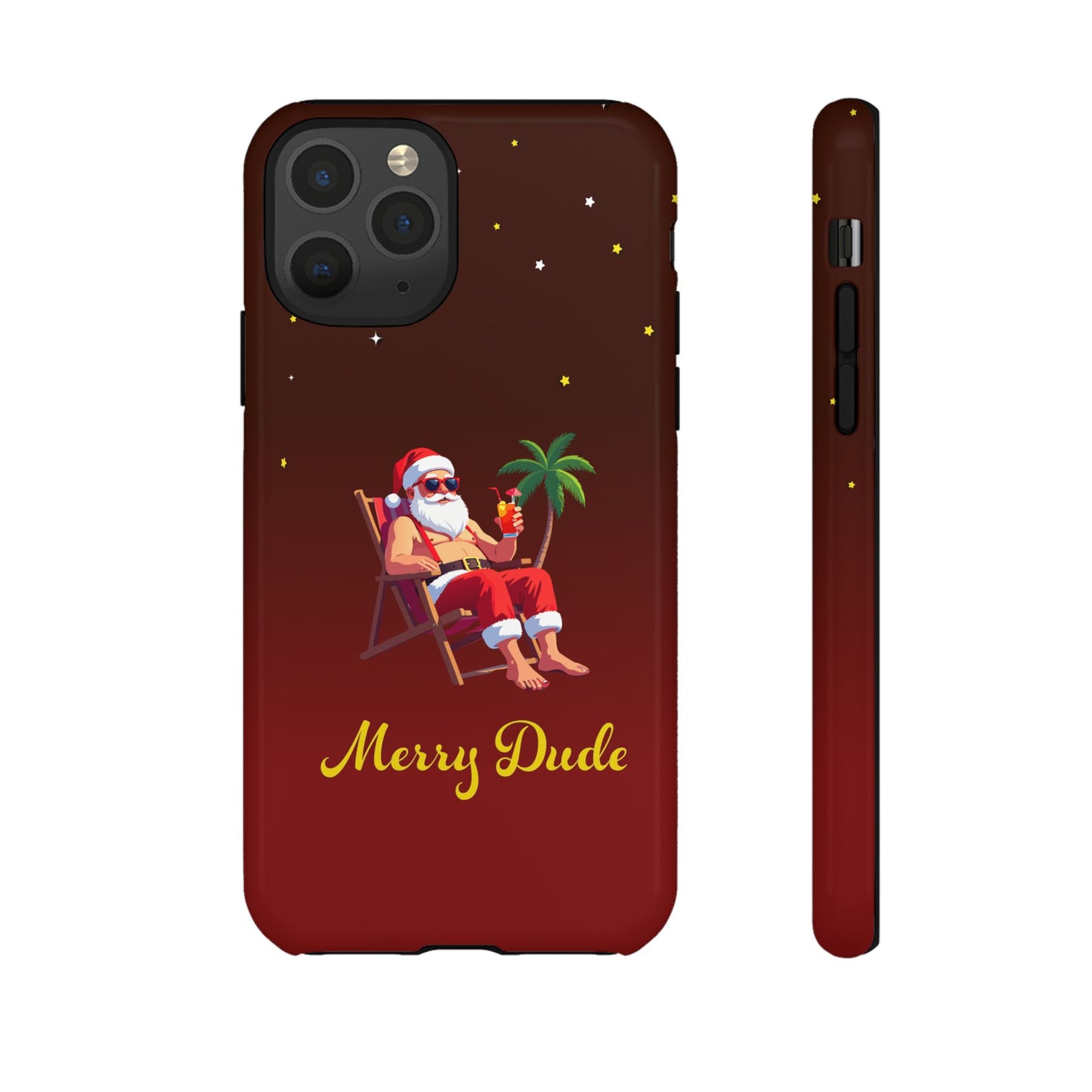 "Merry Dude" Santa on Beach Holiday Phone Case