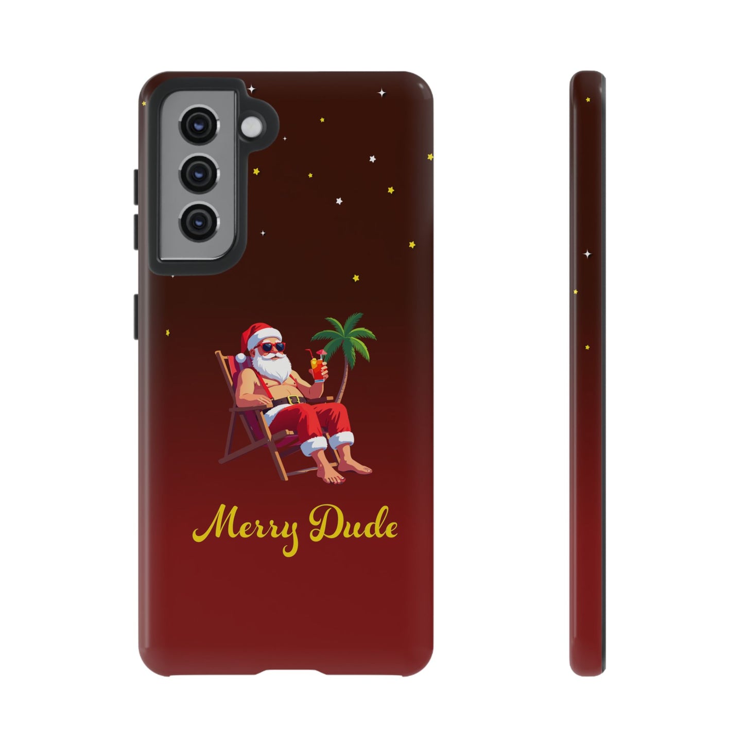 "Merry Dude" Santa on Beach Holiday Phone Case
