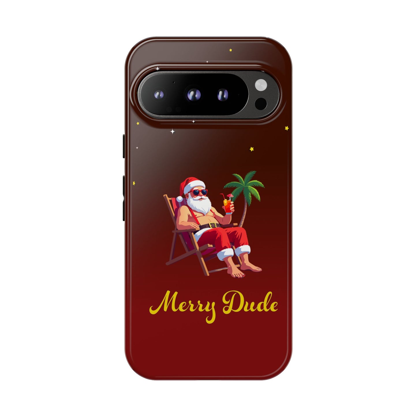 "Merry Dude" Santa on Beach Holiday Phone Case