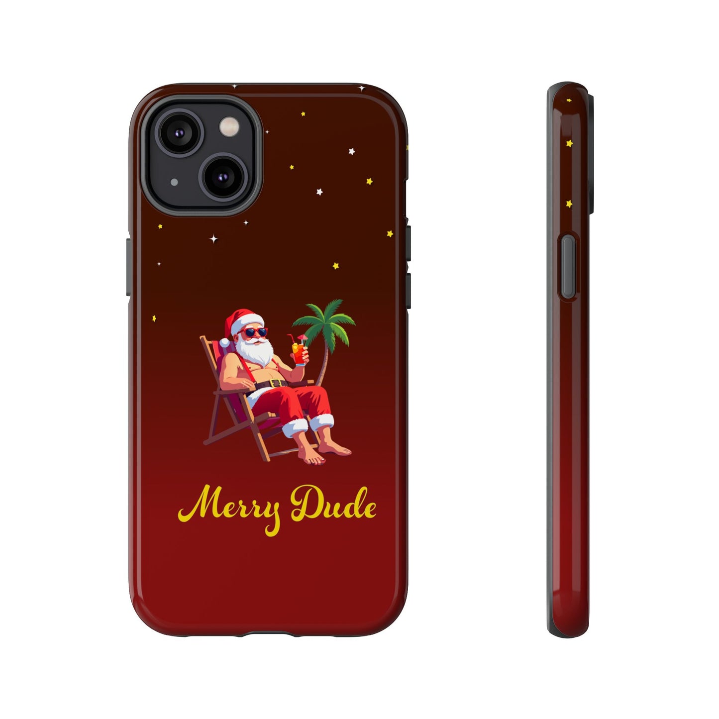 "Merry Dude" Santa on Beach Holiday Phone Case