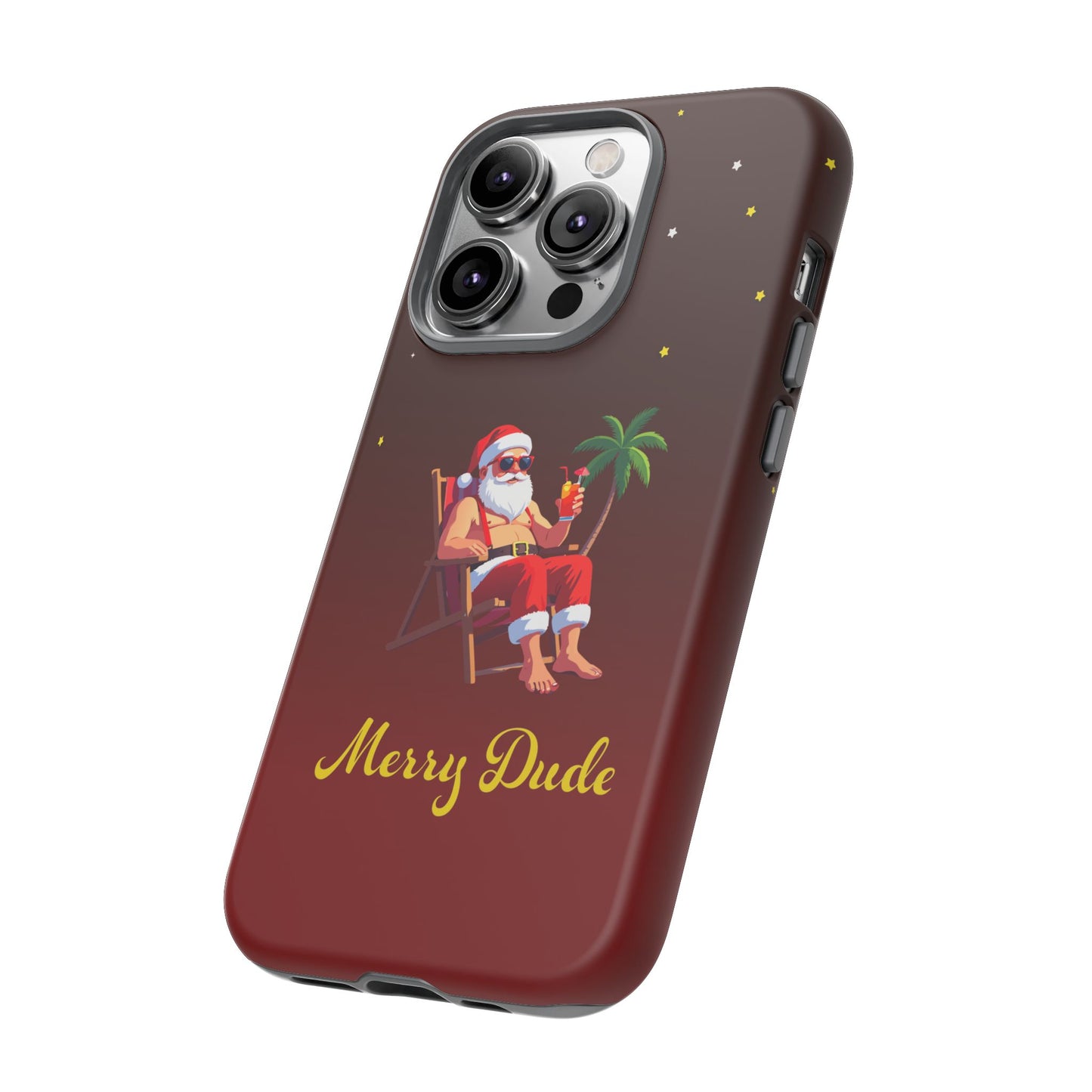 "Merry Dude" Santa on Beach Holiday Phone Case