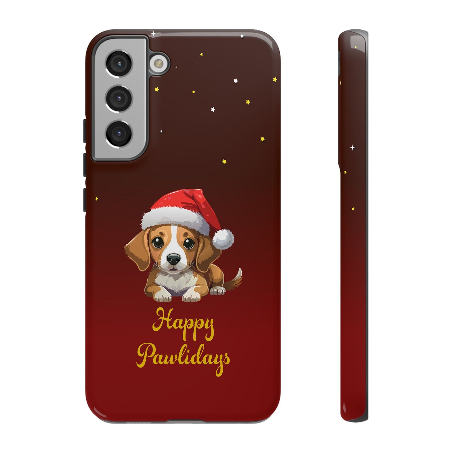 Festive Dog Phone Case - Happy Pawlidays Holiday Design