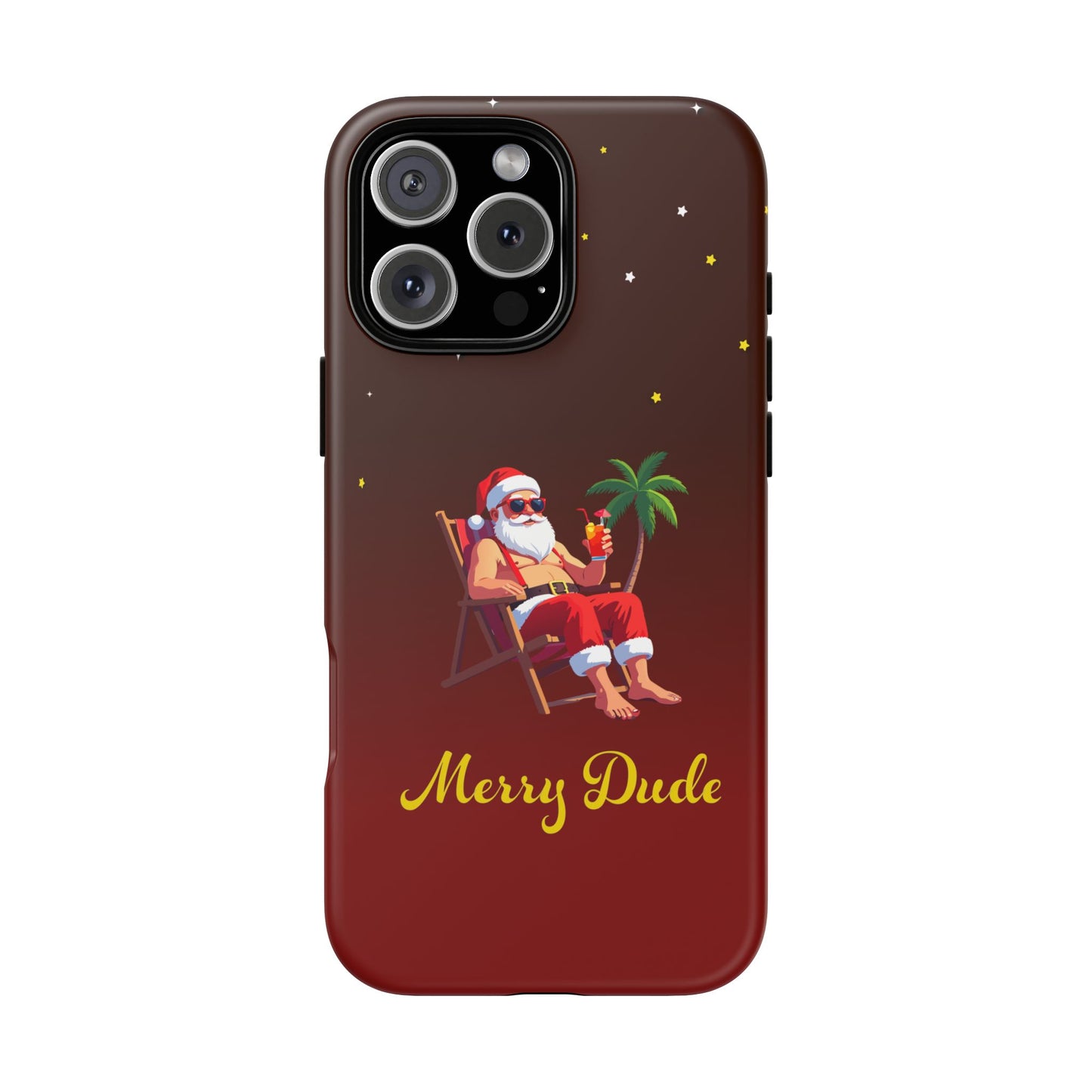 "Merry Dude" Santa on Beach Holiday Phone Case