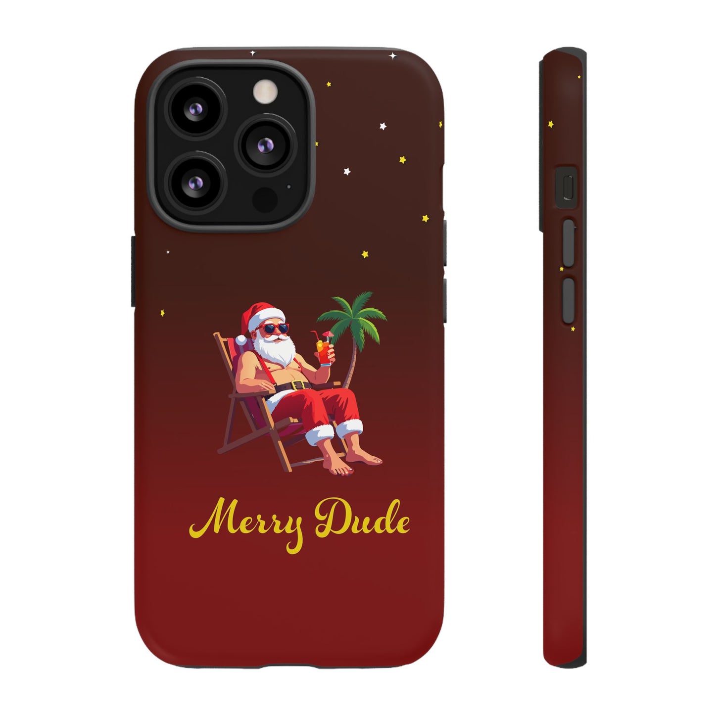 "Merry Dude" Santa on Beach Holiday Phone Case