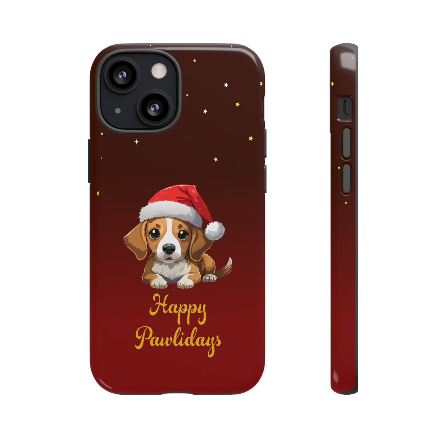 Festive Dog Phone Case - Happy Pawlidays Holiday Design