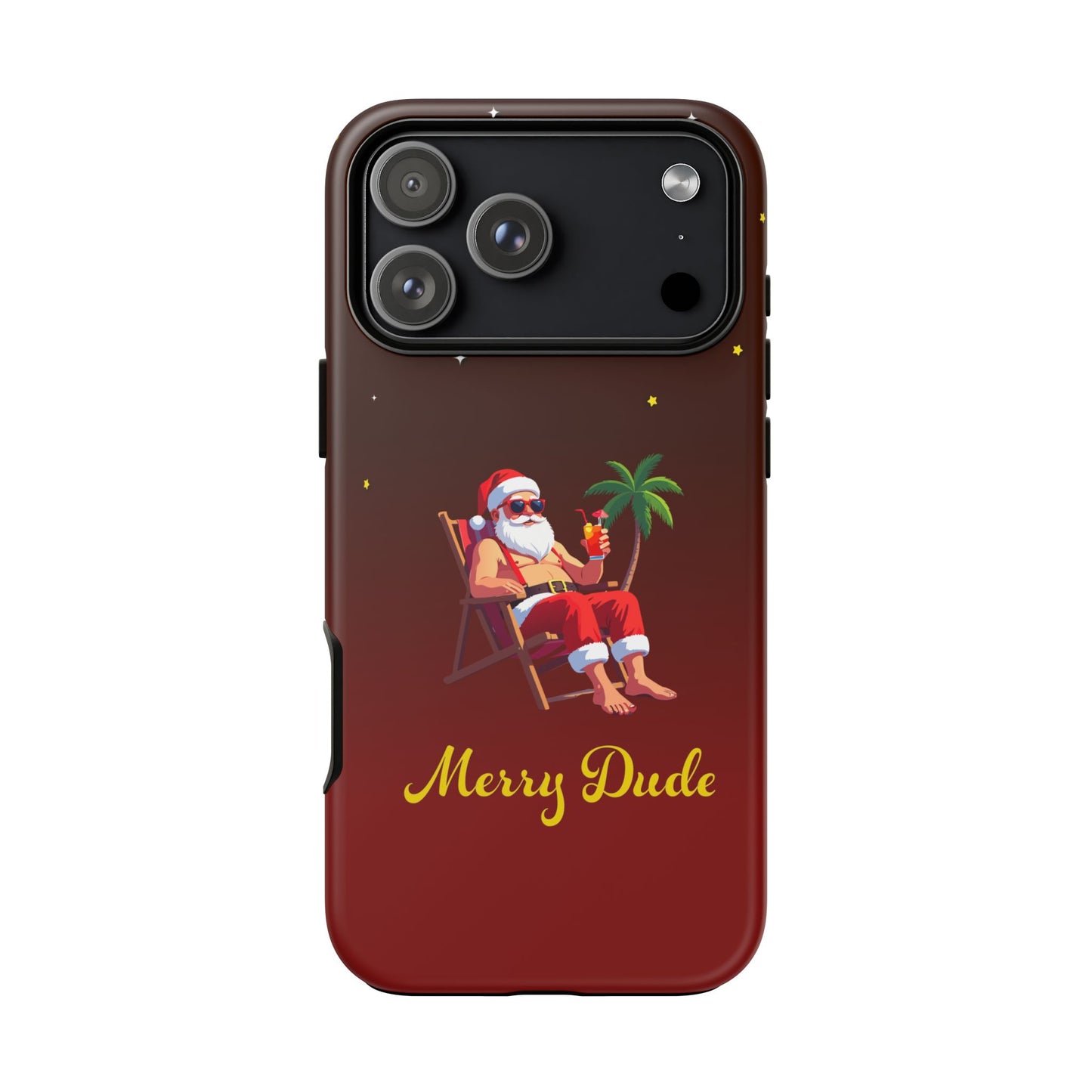 "Merry Dude" Santa on Beach Holiday Phone Case