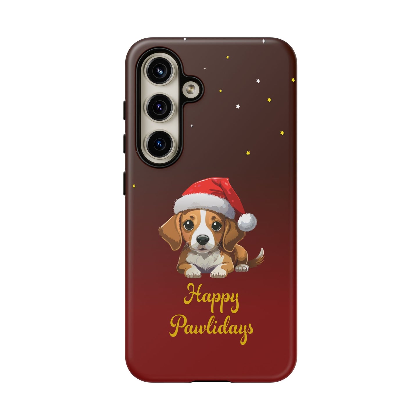 Festive Dog Phone Case - Happy Pawlidays Holiday Design