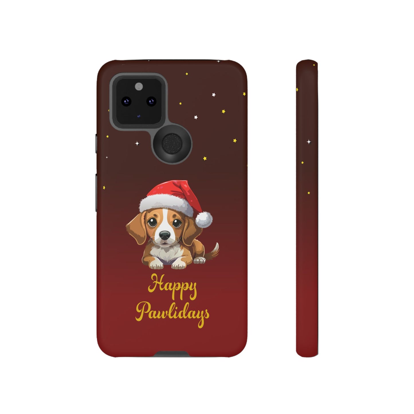 Festive Dog Phone Case - Happy Pawlidays Holiday Design