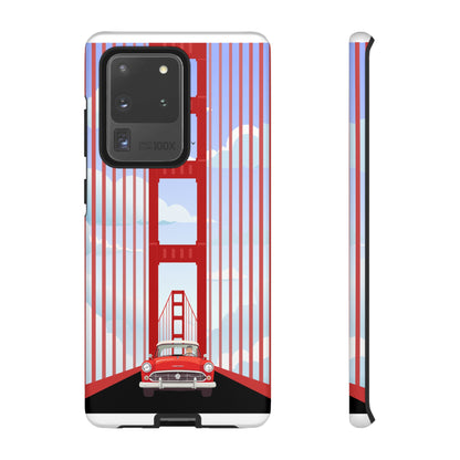 Golden Gate Vintage Car Phone Case — San Francisco Bridge Protective Cover