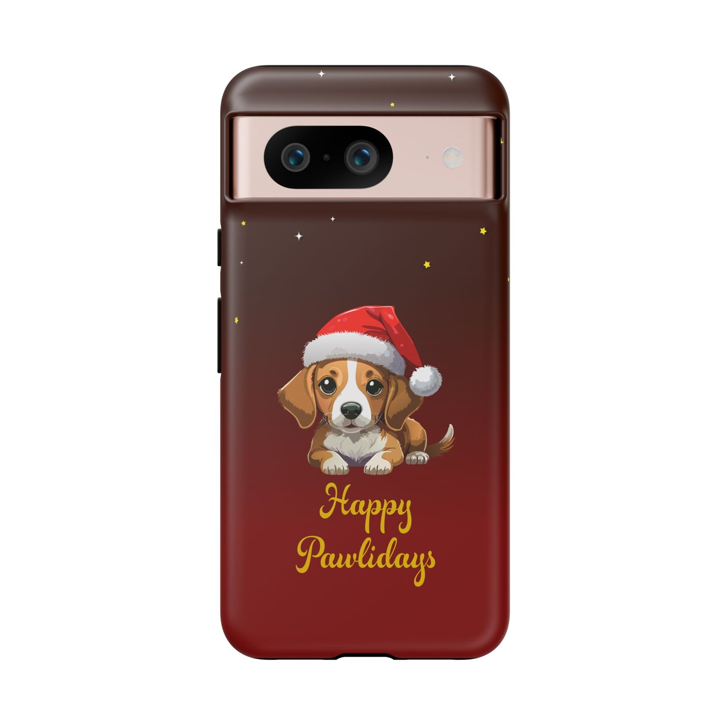 Festive Dog Phone Case - Happy Pawlidays Holiday Design