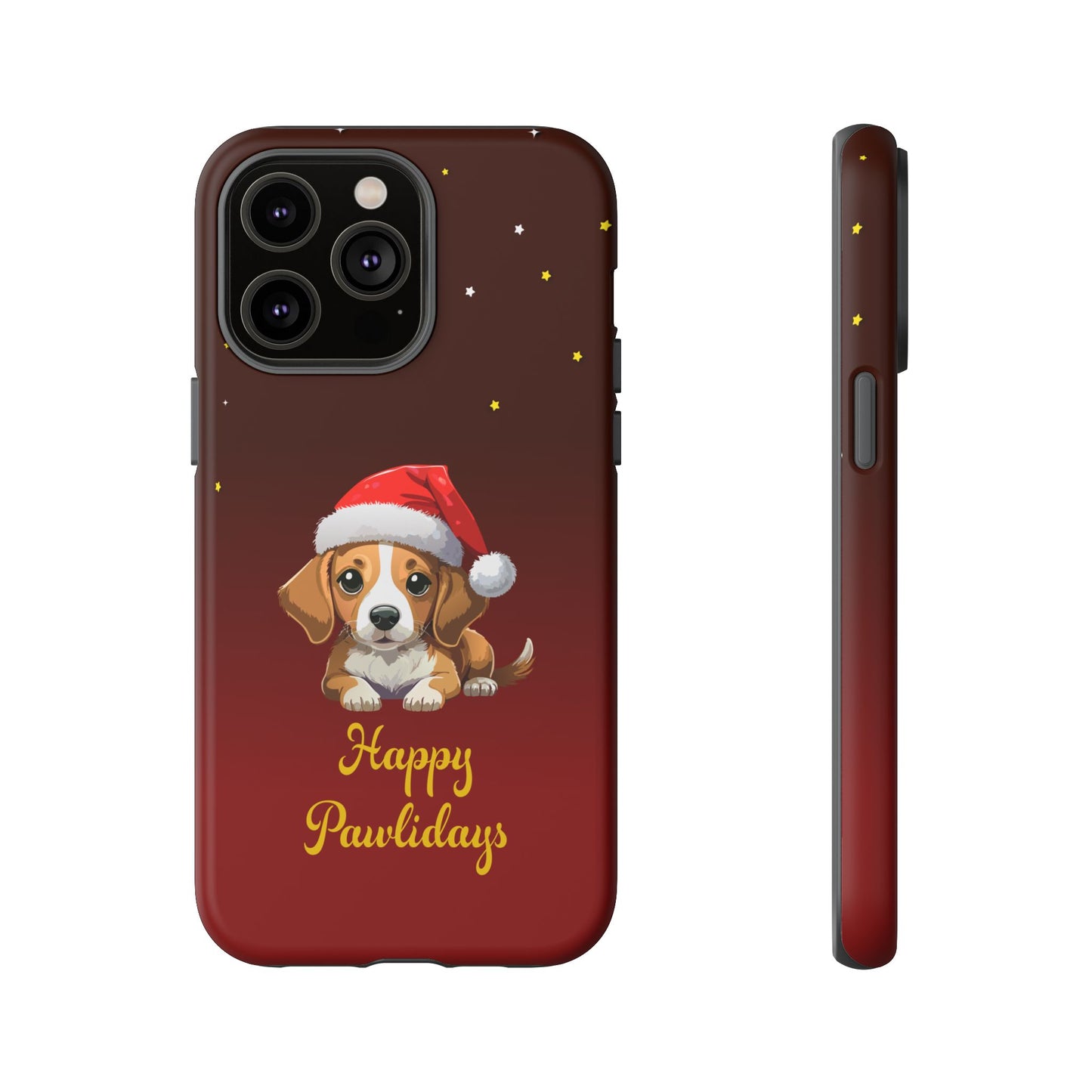 Festive Dog Phone Case - Happy Pawlidays Holiday Design