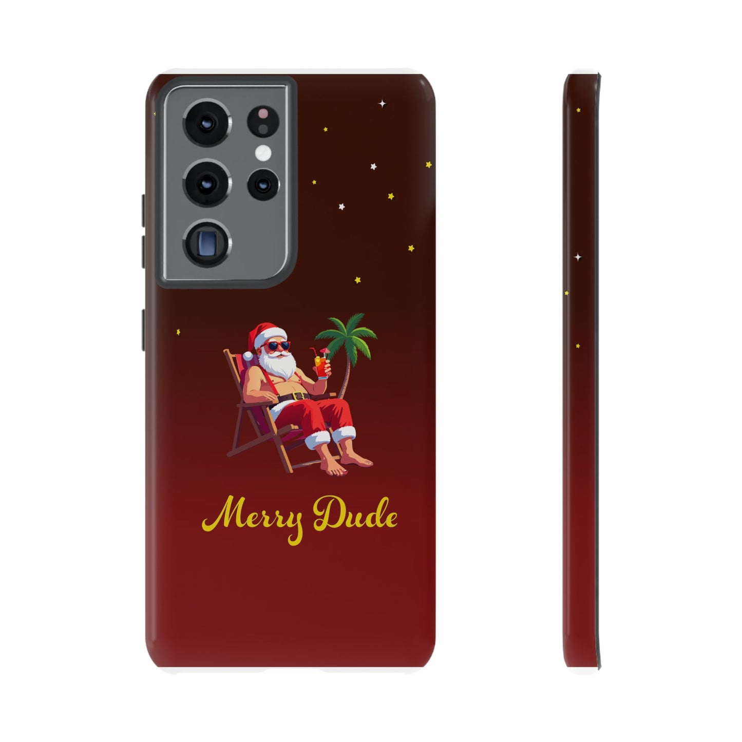"Merry Dude" Santa on Beach Holiday Phone Case