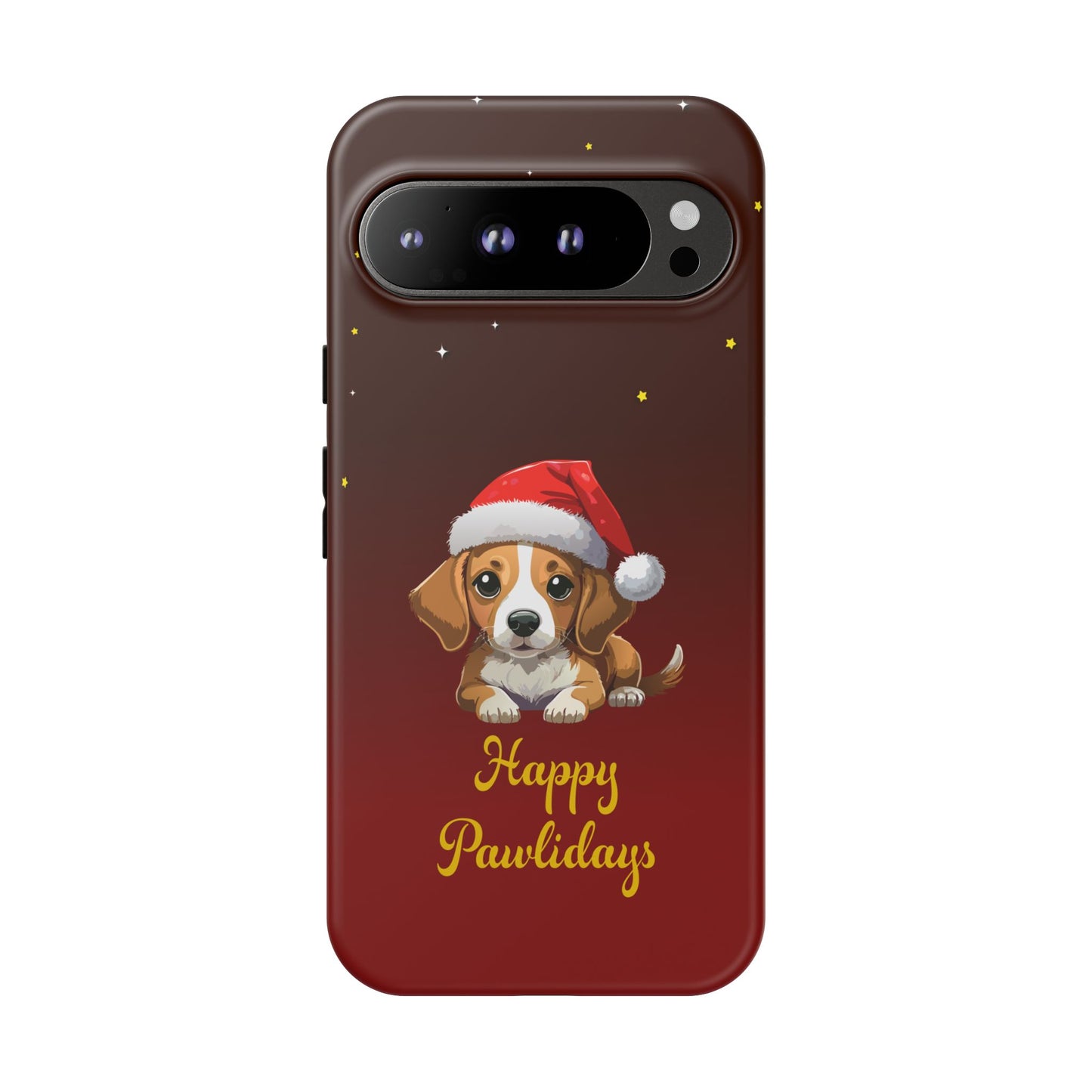 Festive Dog Phone Case - Happy Pawlidays Holiday Design