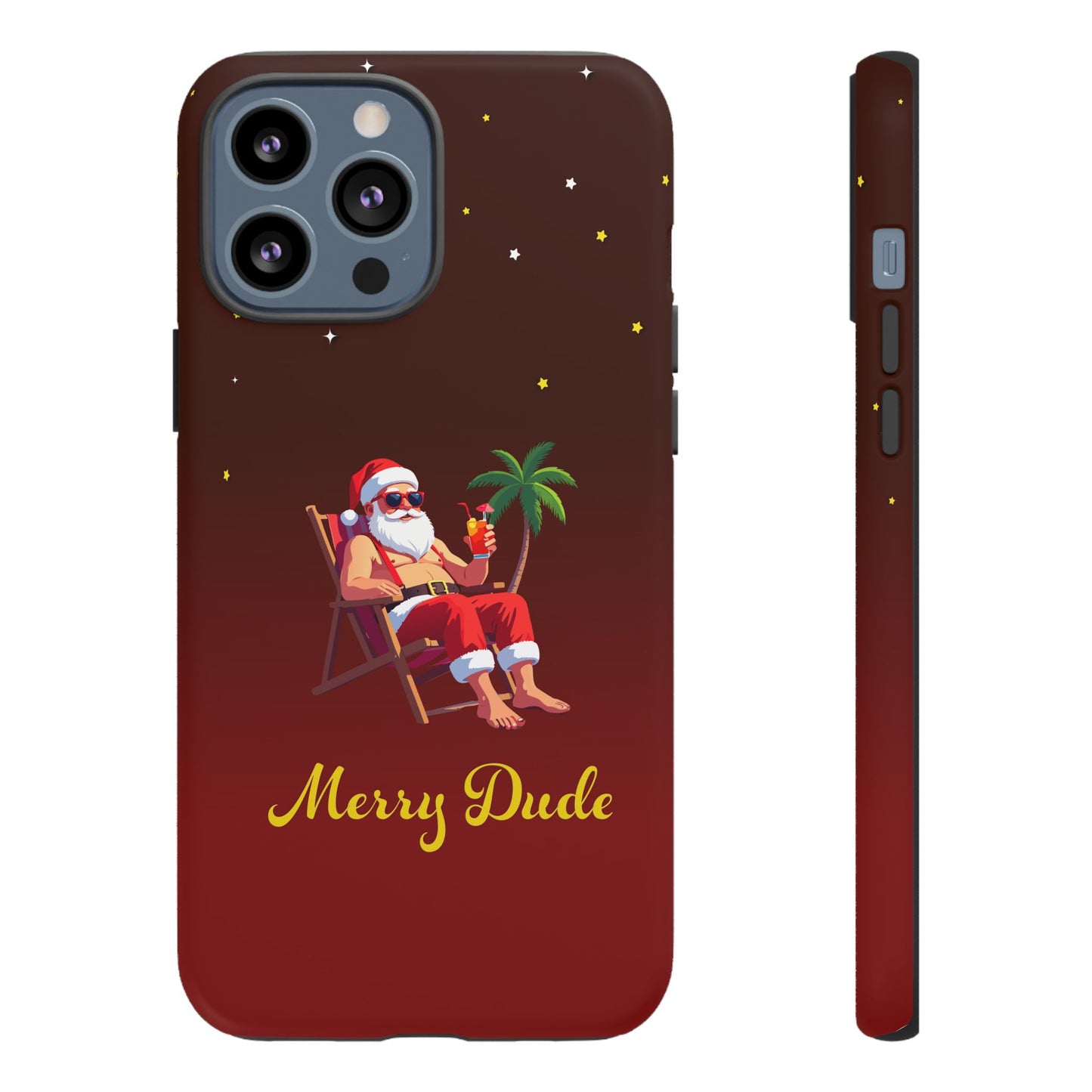 "Merry Dude" Santa on Beach Holiday Phone Case