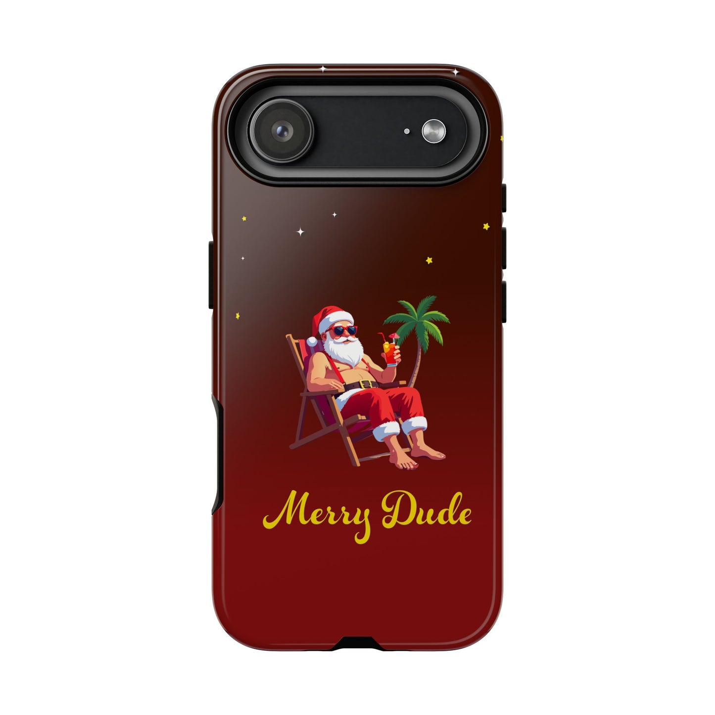"Merry Dude" Santa on Beach Holiday Phone Case