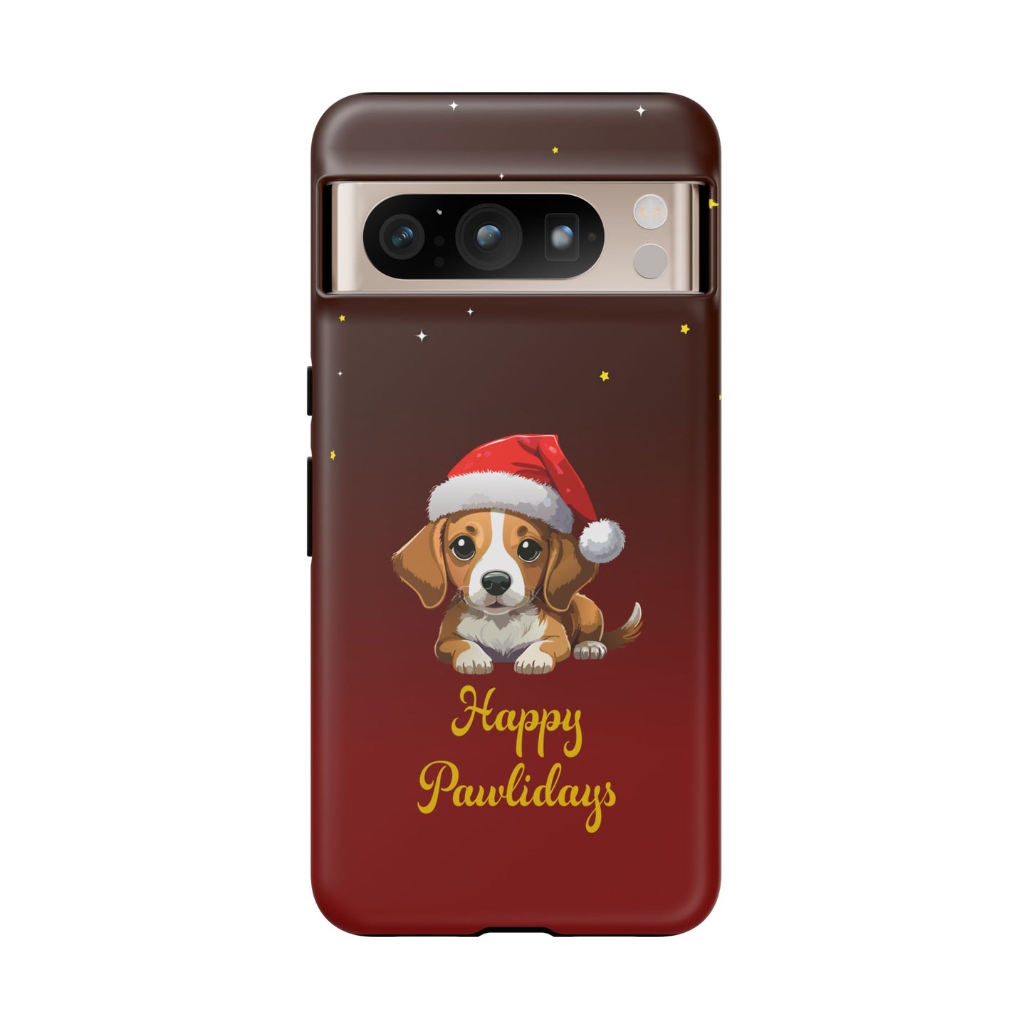 Festive Dog Phone Case - Happy Pawlidays Holiday Design