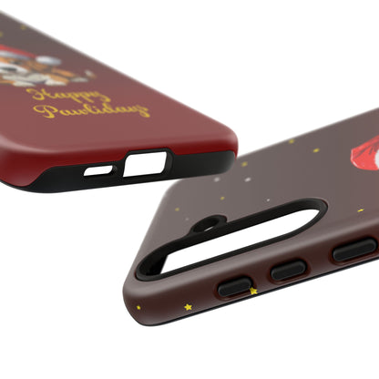 Festive Dog Phone Case - Happy Pawlidays Holiday Design