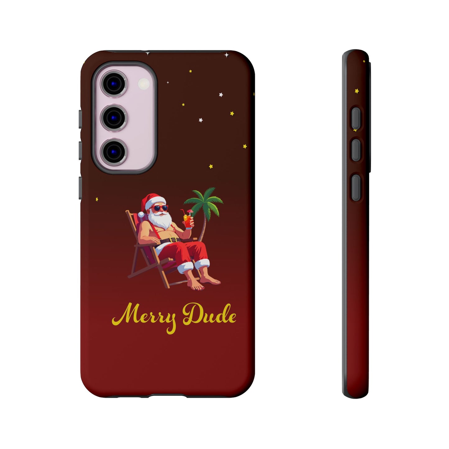 "Merry Dude" Santa on Beach Holiday Phone Case