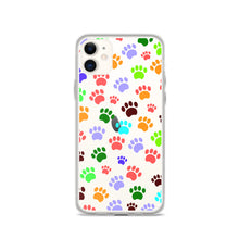 Load image into Gallery viewer, Paw Prints, Clear Case for iPhone®
