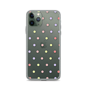 Colorful Dots, Clear Case for iPhone®