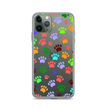 Load image into Gallery viewer, Paw Prints, Clear Case for iPhone®
