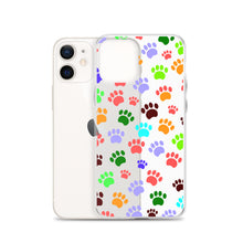 Load image into Gallery viewer, Paw Prints, Clear Case for iPhone®
