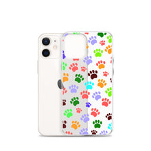 Load image into Gallery viewer, Paw Prints, Clear Case for iPhone®
