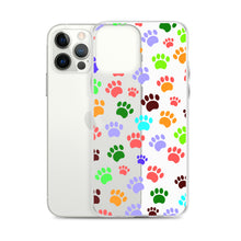 Load image into Gallery viewer, Paw Prints, Clear Case for iPhone®
