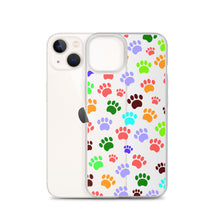 Load image into Gallery viewer, Paw Prints, Clear Case for iPhone®
