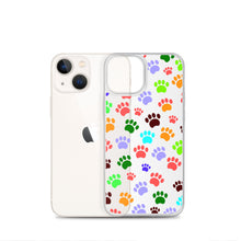 Load image into Gallery viewer, Paw Prints, Clear Case for iPhone®
