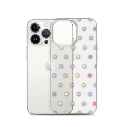Colorful Dots, Clear Case for iPhone®