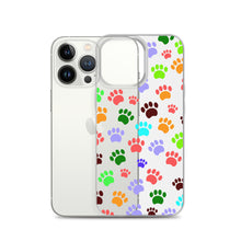 Load image into Gallery viewer, Paw Prints, Clear Case for iPhone®
