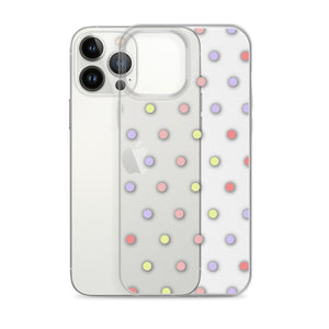 Colorful Dots, Clear Case for iPhone®