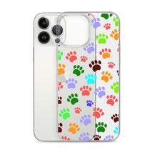 Load image into Gallery viewer, Paw Prints, Clear Case for iPhone®
