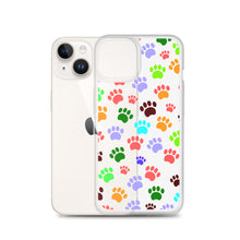 Load image into Gallery viewer, Paw Prints, Clear Case for iPhone®
