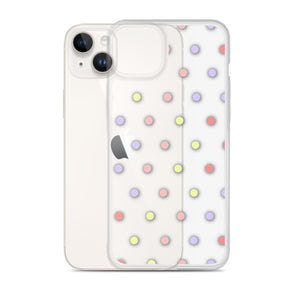 Colorful Dots, Clear Case for iPhone®