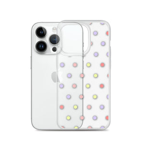 Colorful Dots, Clear Case for iPhone®