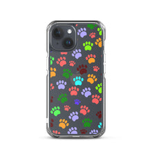 Load image into Gallery viewer, Paw Prints, Clear Case for iPhone®
